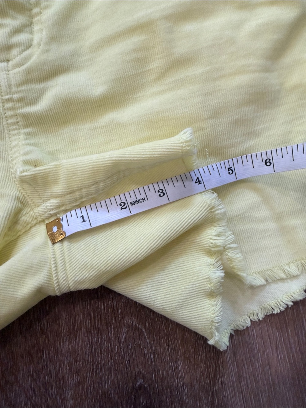 Carve Designs Sunny Yellow Frayed Denim Shorts| Size 8 - Picture 5 of 9